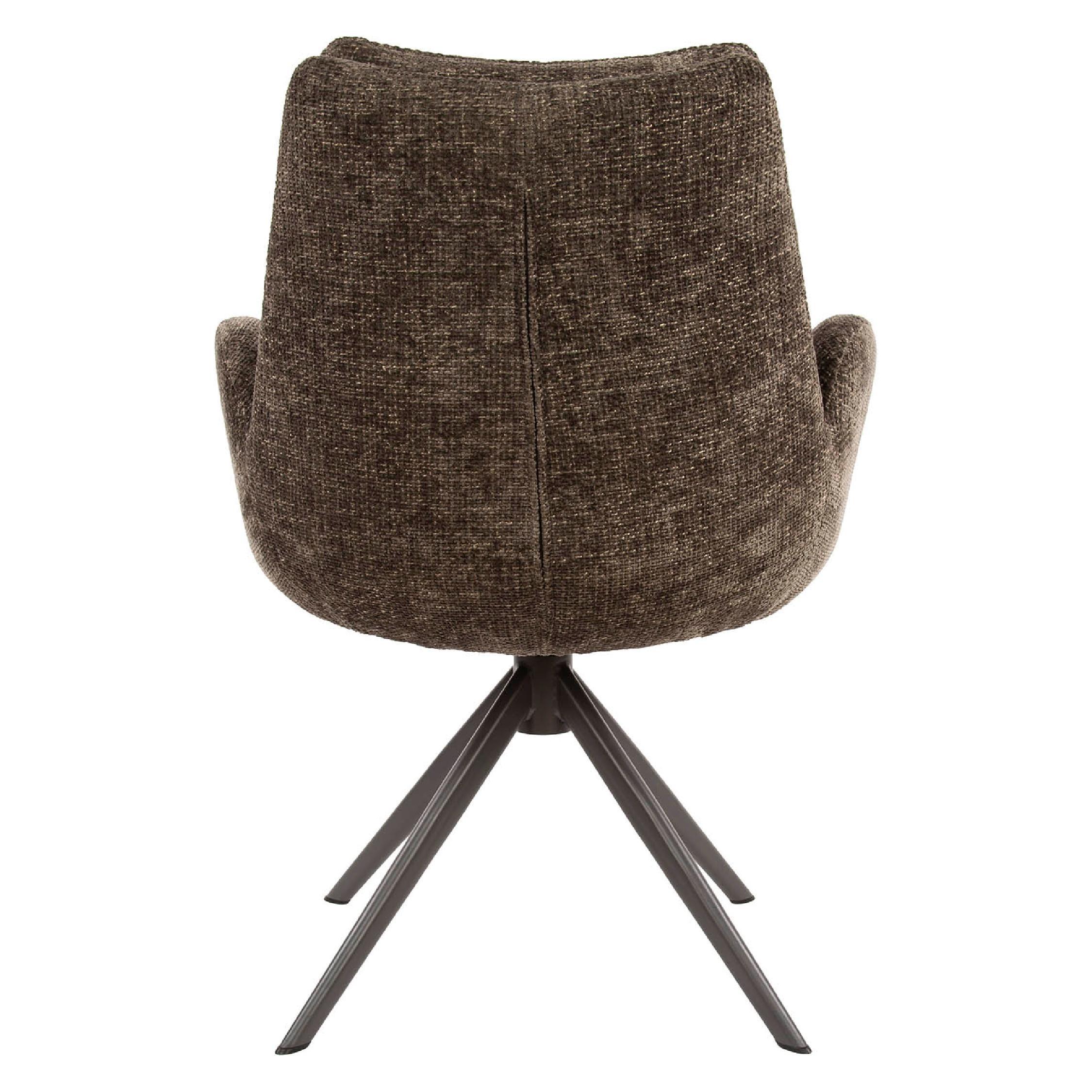 Sarvo taupe draaibare eetkamerstoelen met armleuning afbeelding 3