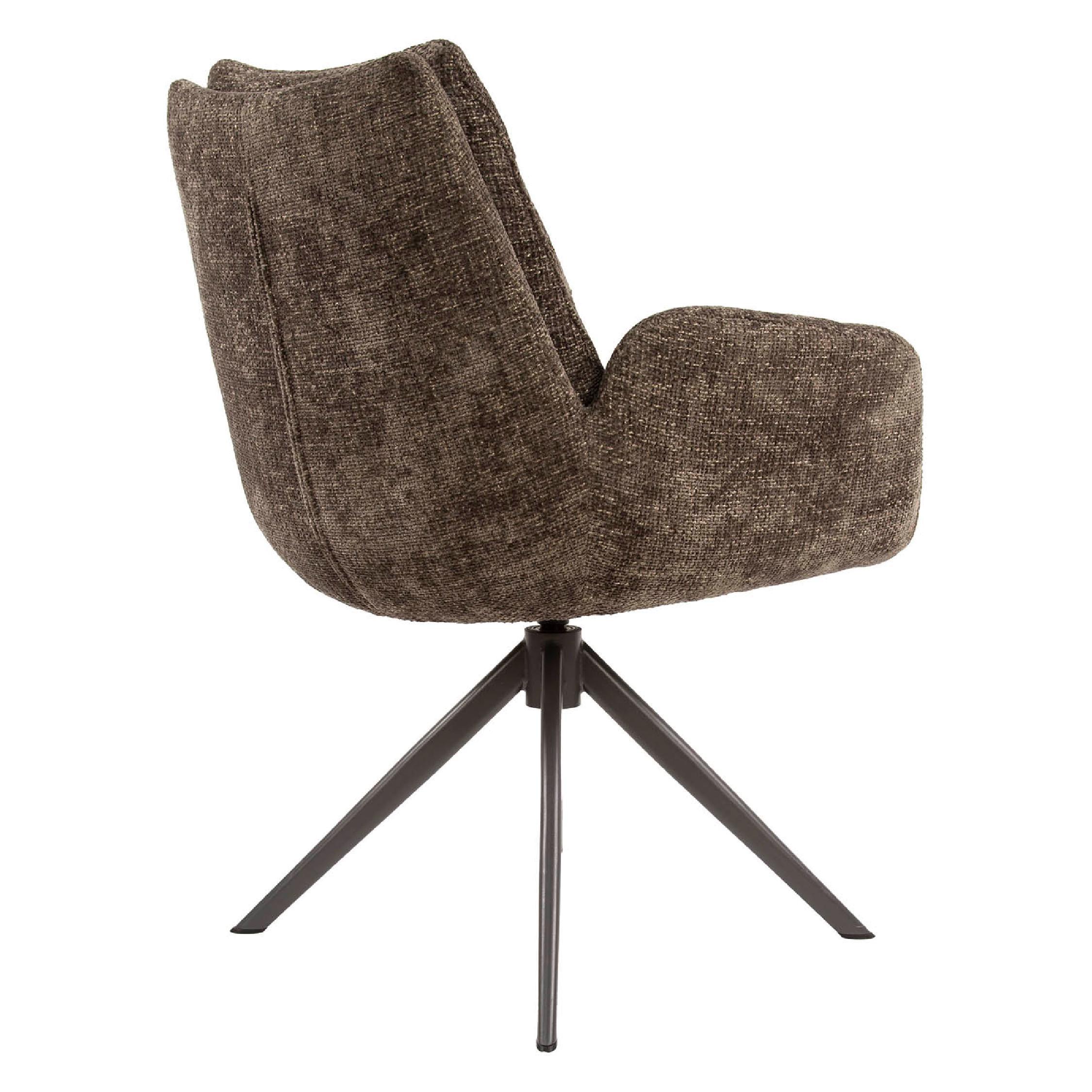 Sarvo taupe draaibare eetkamerstoelen met armleuning afbeelding 5