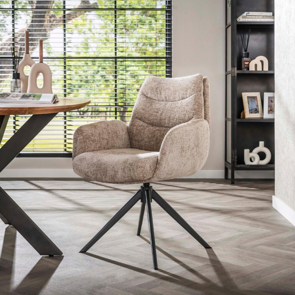 Sarvo draaibare eetkamerstoelen met armleuningen afbeelding 7