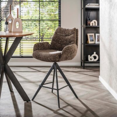 Sarvo draaibare barstoelen taupe afbeelding 3