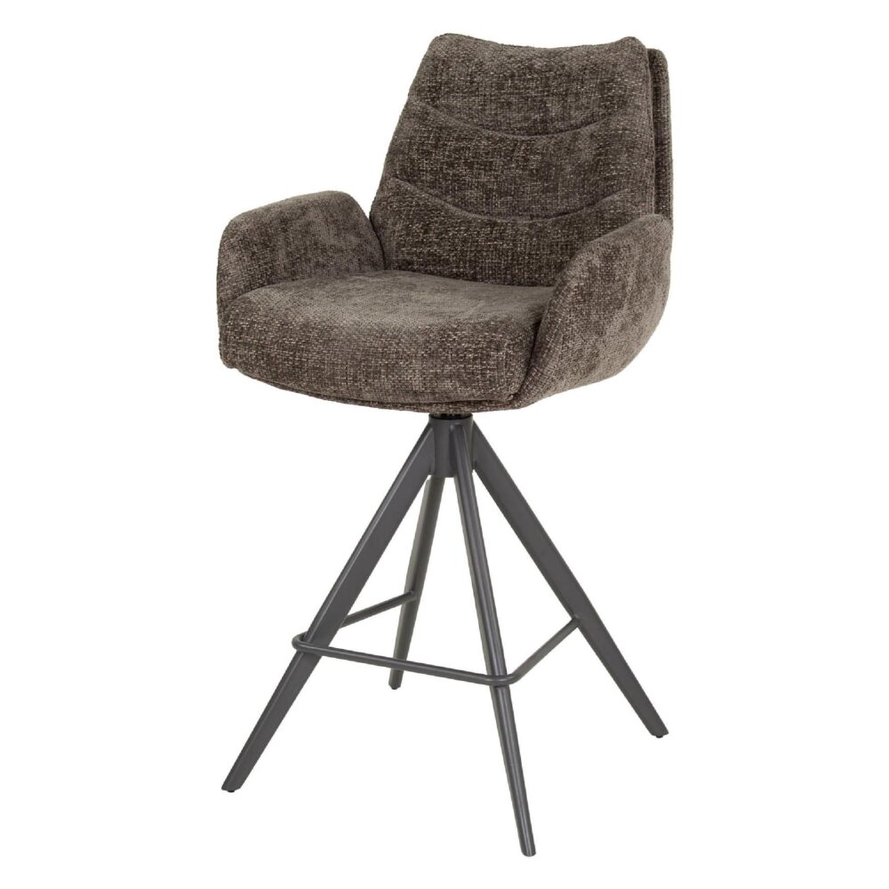 Sarvo draaibare barstoelen taupe afbeelding 1