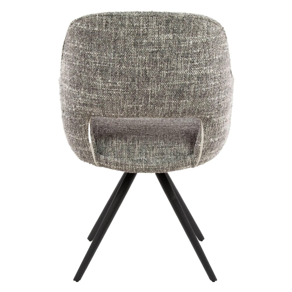 Tamo draaibare eetkamerstoelen met armleuning staalgrijs afbeelding 3