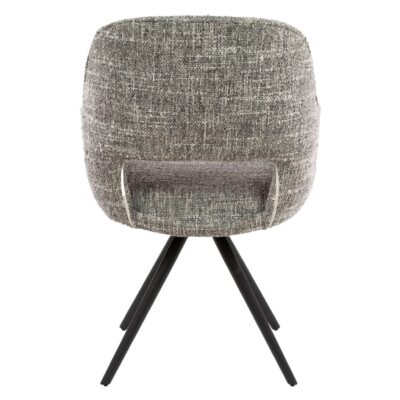 Tamo draaibare eetkamerstoelen met armleuning staalgrijs afbeelding 3