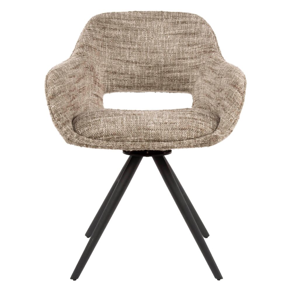 Tamo draaibare eetkamerstoelen met armleuning zand afbeelding 2