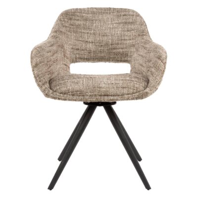 Tamo draaibare eetkamerstoelen met armleuning zand afbeelding 2