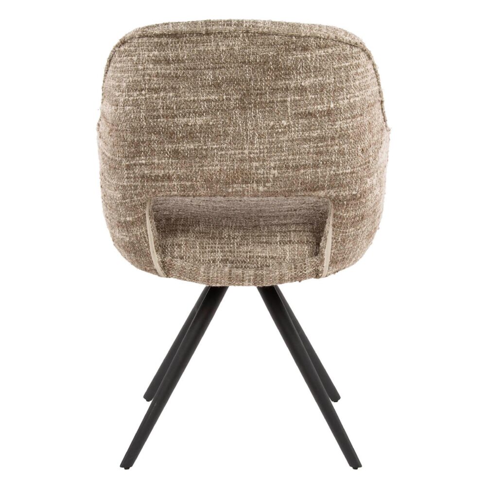Tamo draaibare eetkamerstoelen met armleuning zand afbeelding 3