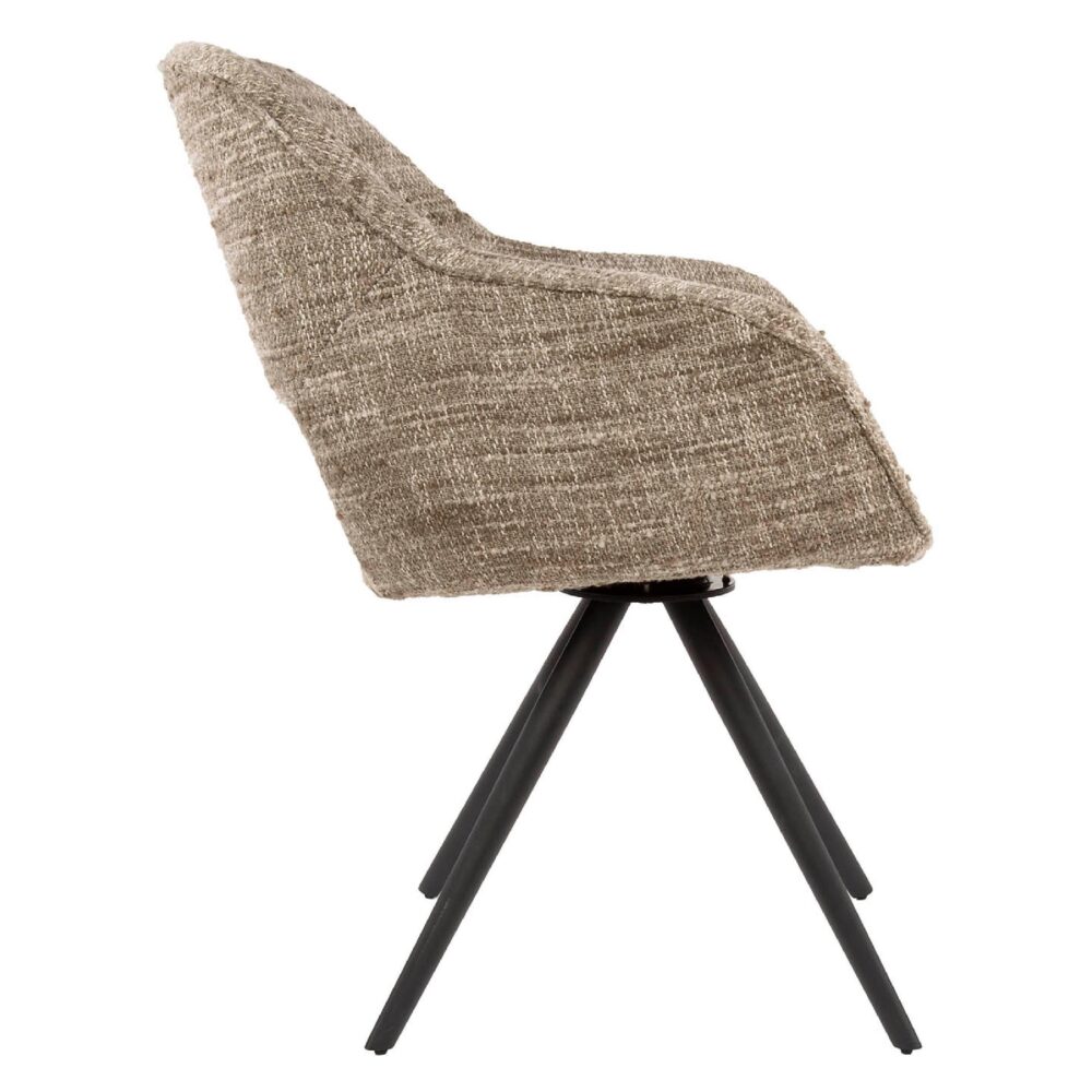 Tamo draaibare eetkamerstoelen met armleuning zand afbeelding 4