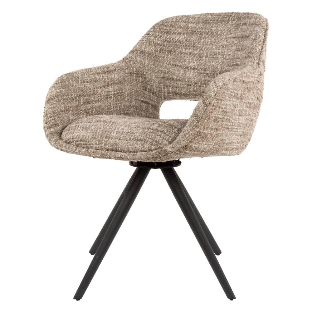Tamo draaibare eetkamerstoelen met armleuning zand afbeelding 1