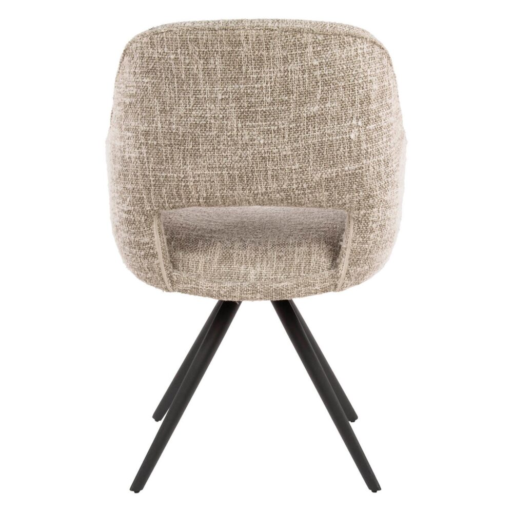 Tamo draaibare eetkamerstoelen met armleuning crème afbeelding 3