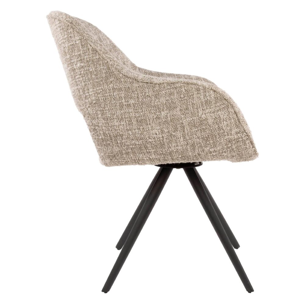 Tamo draaibare eetkamerstoelen met armleuning crème afbeelding 4