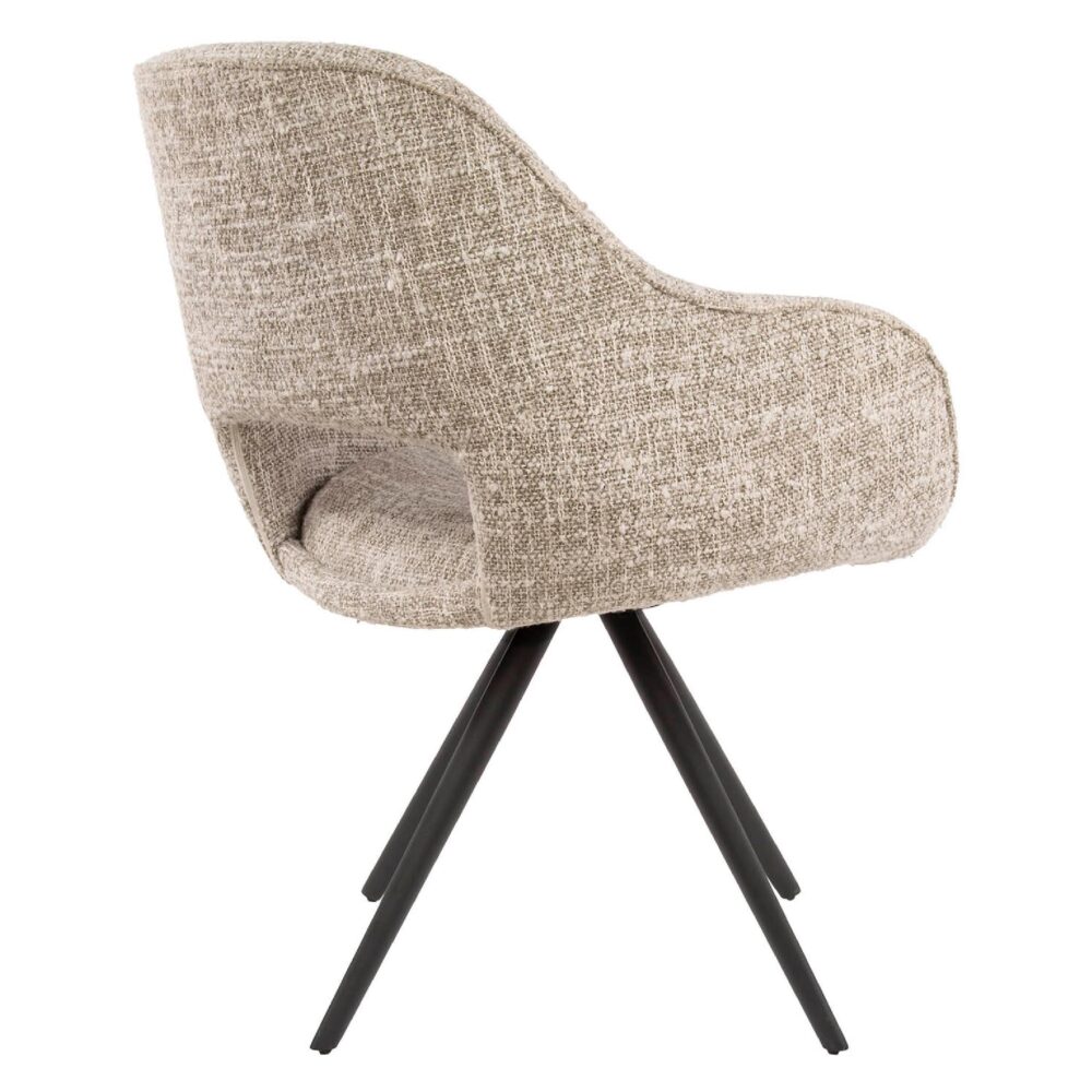 Tamo draaibare eetkamerstoelen met armleuning crème afbeelding 5