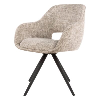 Tamo draaibare eetkamerstoelen met armleuning crème afbeelding 1