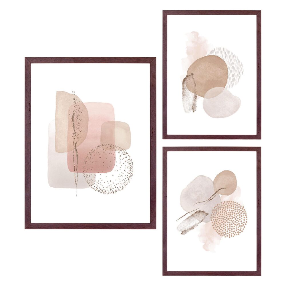 donkerbruine fotolijsten set van 3 afbeelding 1