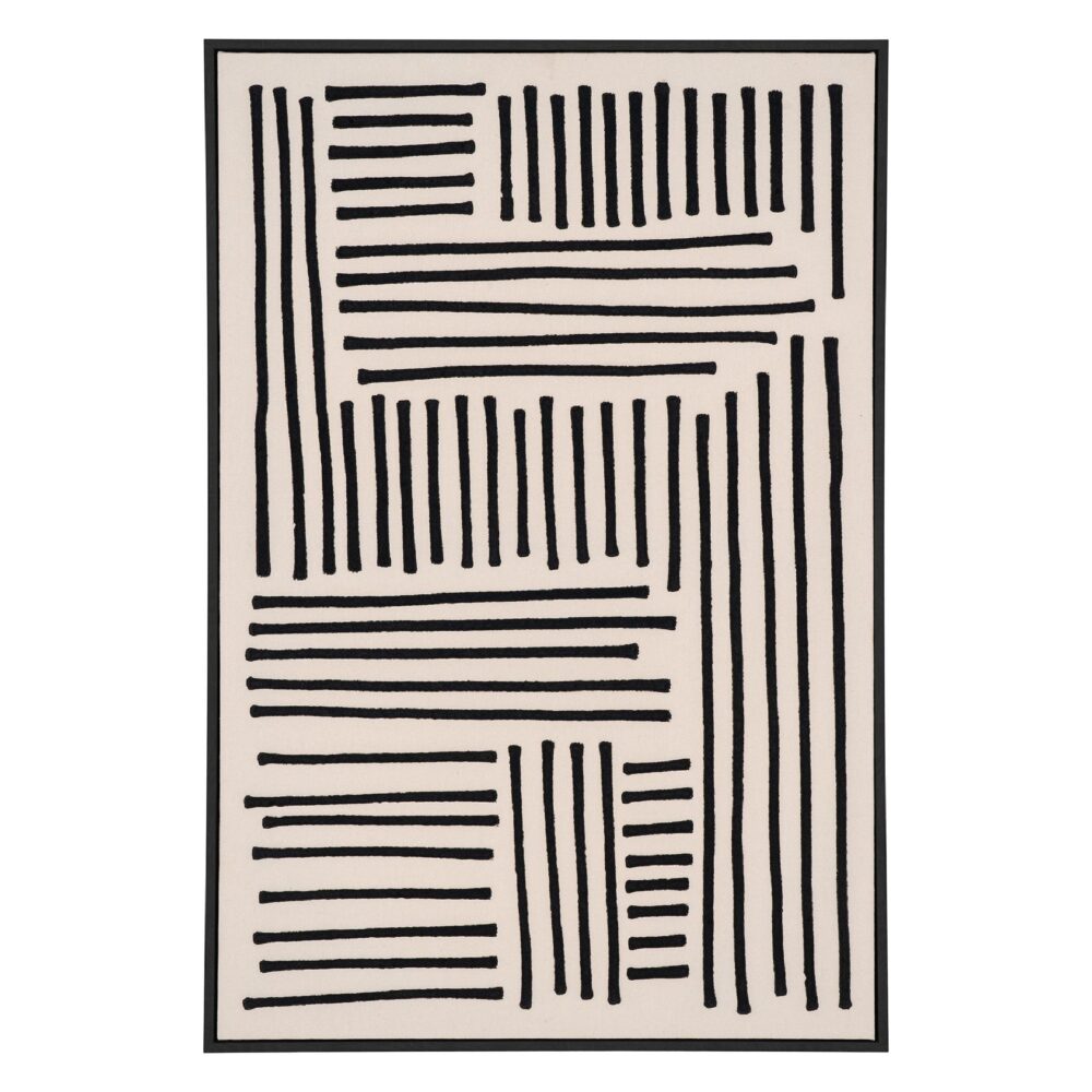 canvas schilderij zwart beige 60x90 afbeelding 1