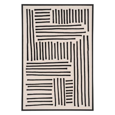 canvas schilderij zwart beige 60x90 afbeelding 1