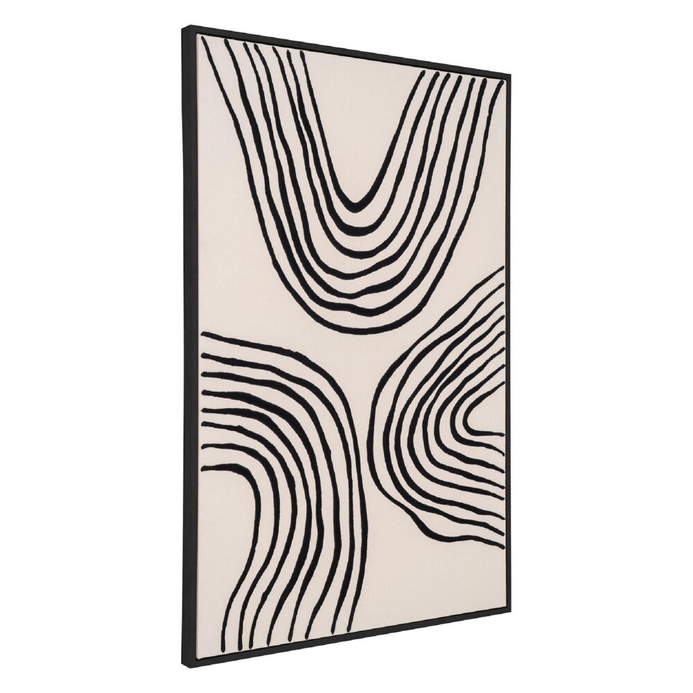 canvas schilderij zwart beige 60x90 No.2 afbeelding 2