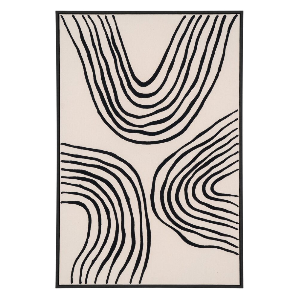 canvas schilderij zwart beige 60x90 No.2 afbeelding 1