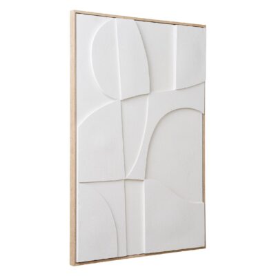 wit reliëf canvas wanddecoratie 60x90 afbeelding 2