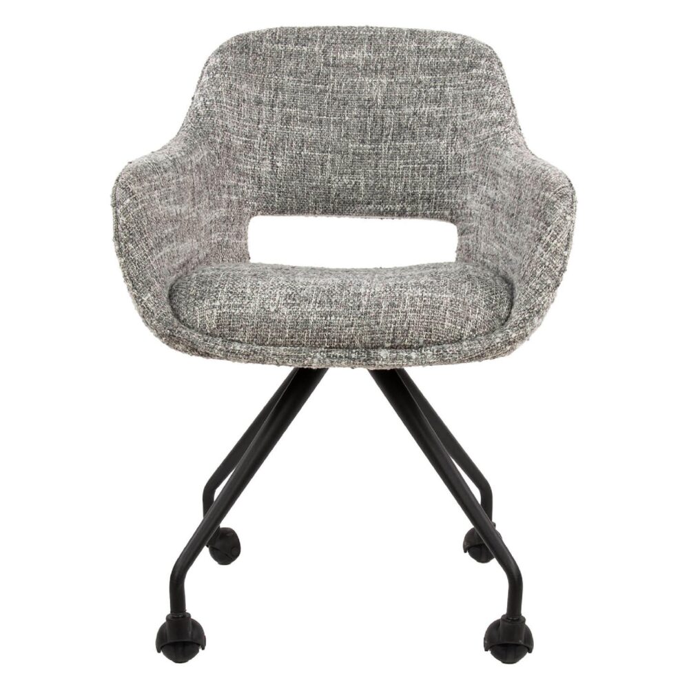 Tamo draaibare eetkamerstoelen met wieltjes grijs afbeelding 2