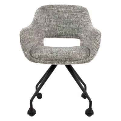 Tamo draaibare eetkamerstoelen met wieltjes grijs afbeelding 2