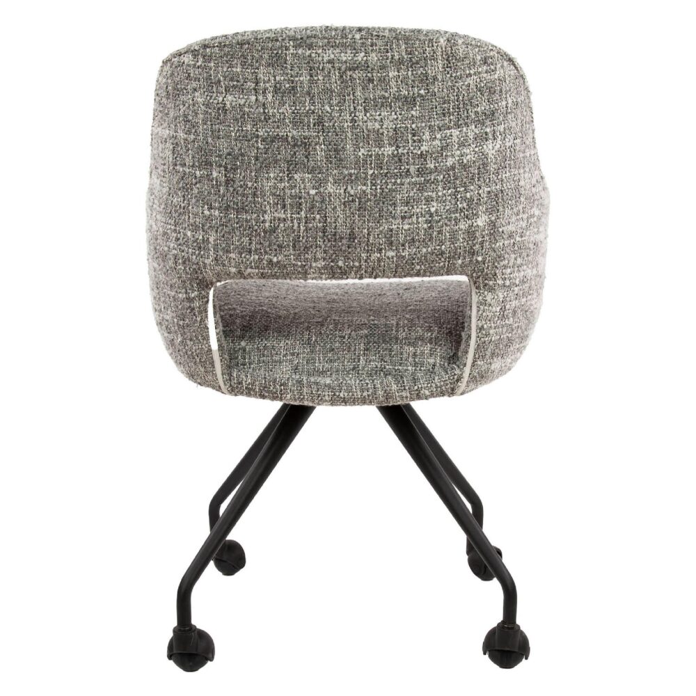 Tamo draaibare eetkamerstoelen met wieltjes grijs afbeelding 3