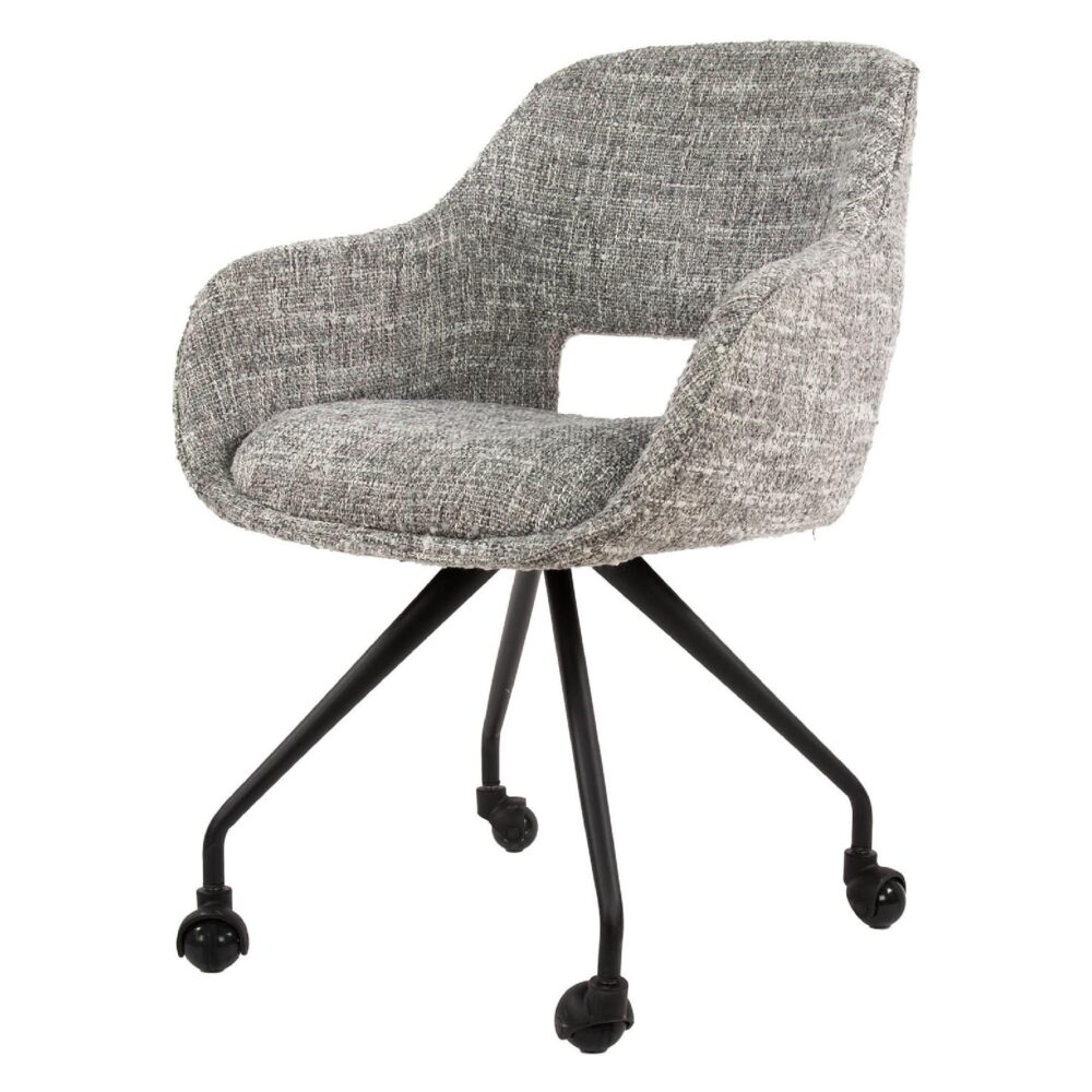 Tamo draaibare eetkamerstoelen met wieltjes grijs afbeelding 1