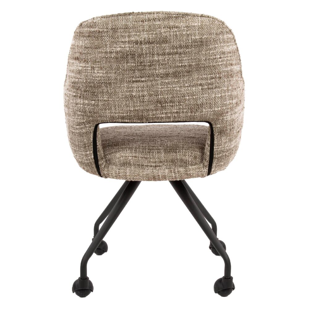 Tamo eetkamerstoelen met armleuning op wieltjes afbeelding 3