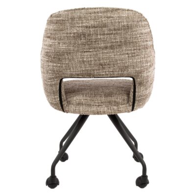 Tamo eetkamerstoelen met armleuning op wieltjes afbeelding 3