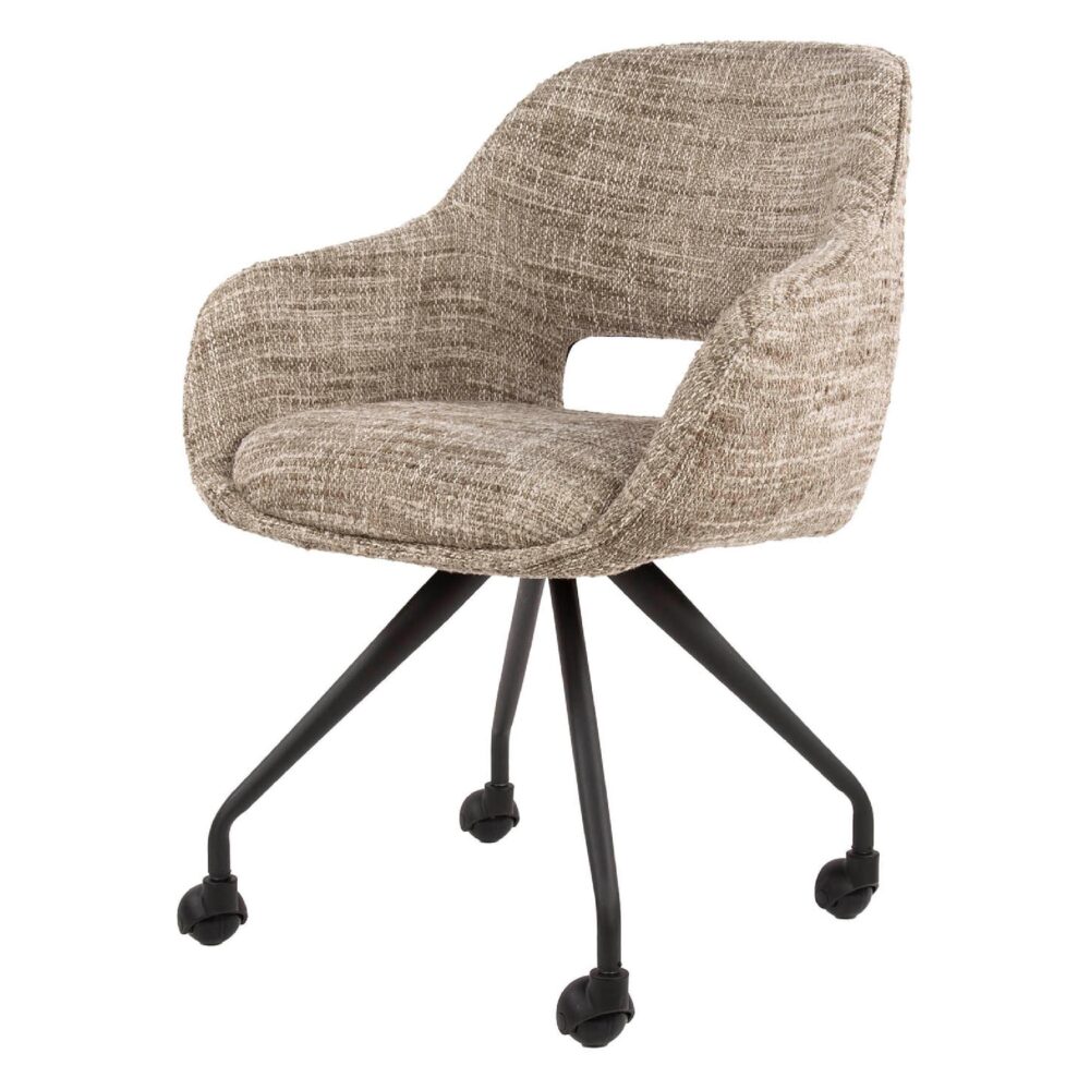 Tamo eetkamerstoelen met armleuning op wieltjes afbeelding 1