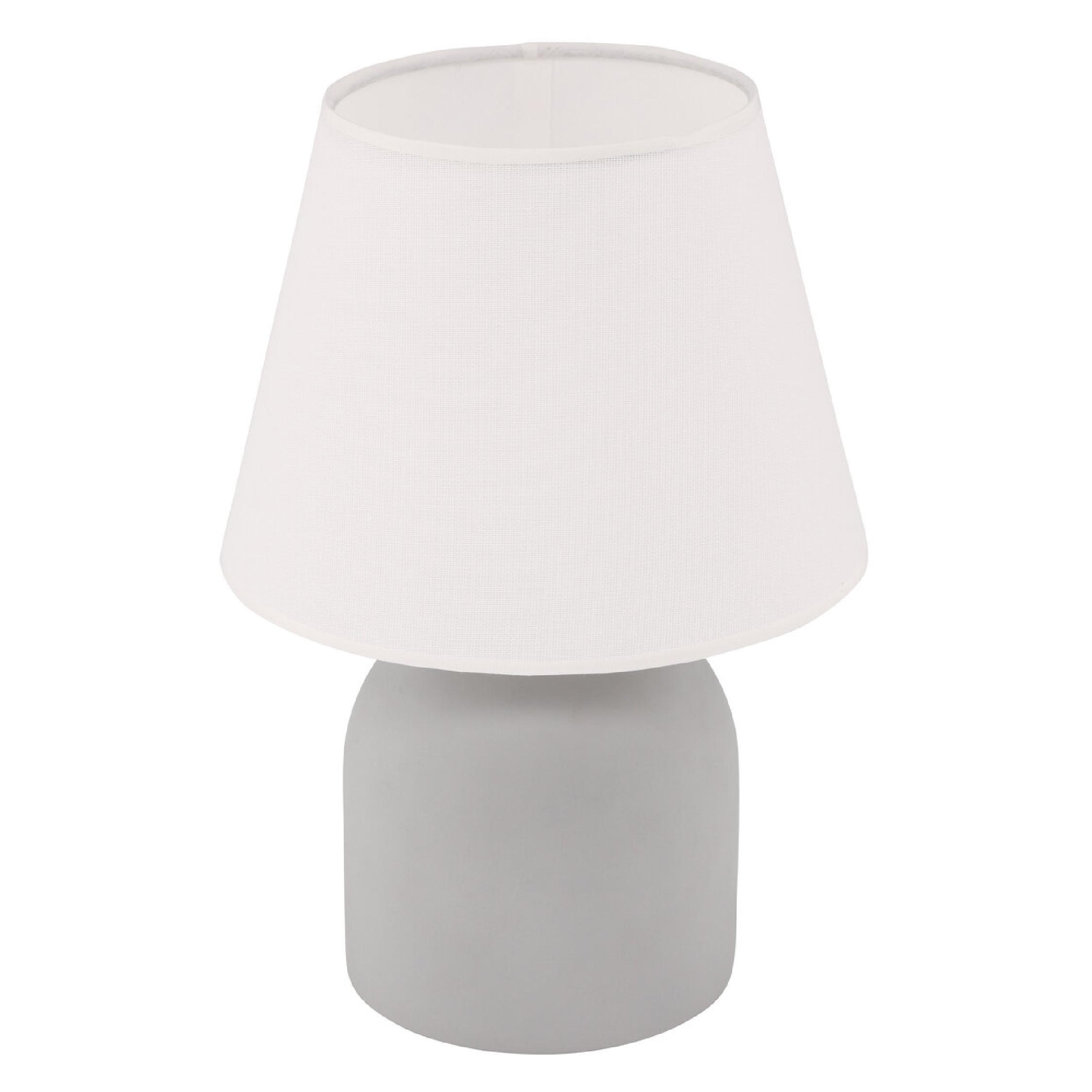 betonnen tafellamp met linnen kap afbeelding 4