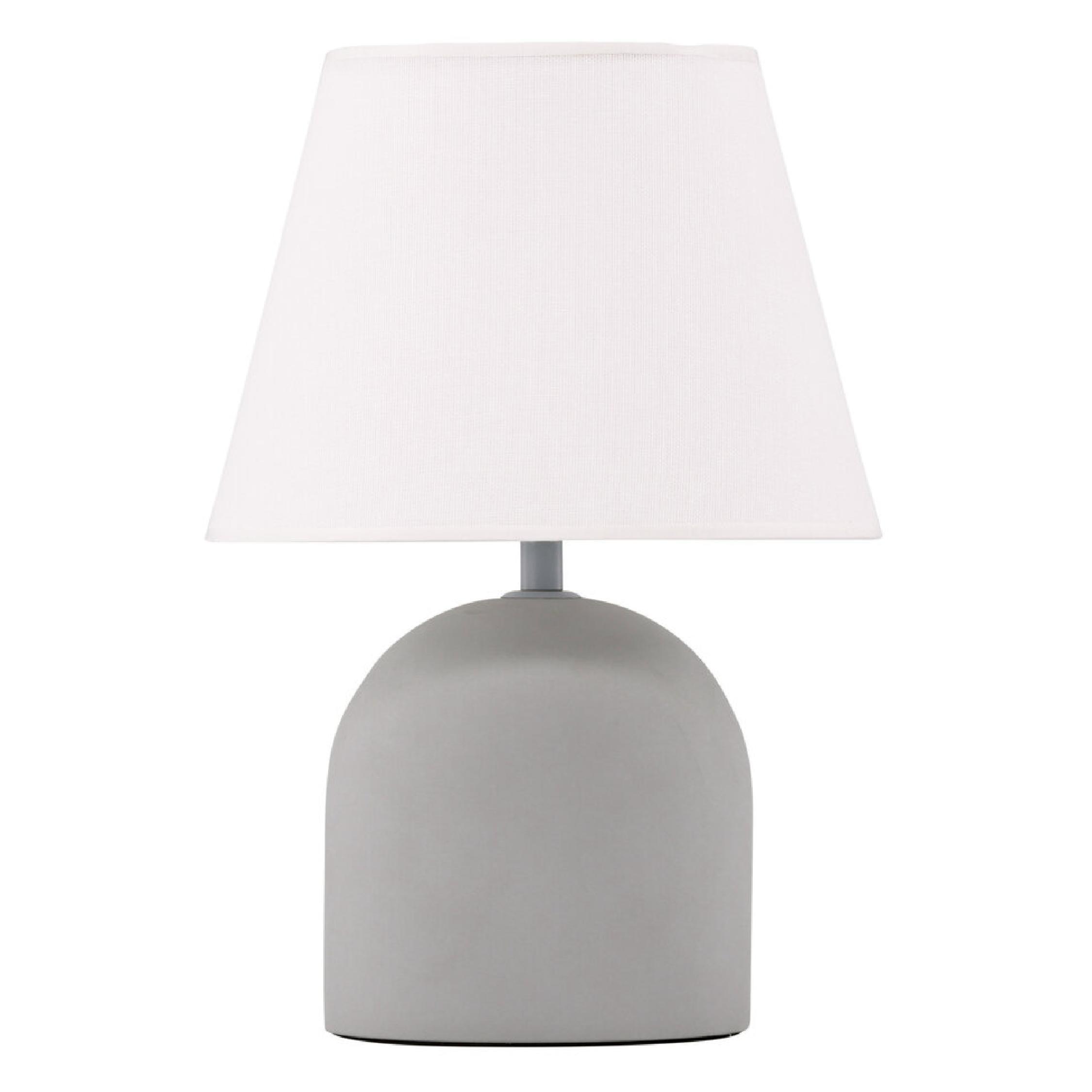 betonnen tafellamp met linnen kap afbeelding 1