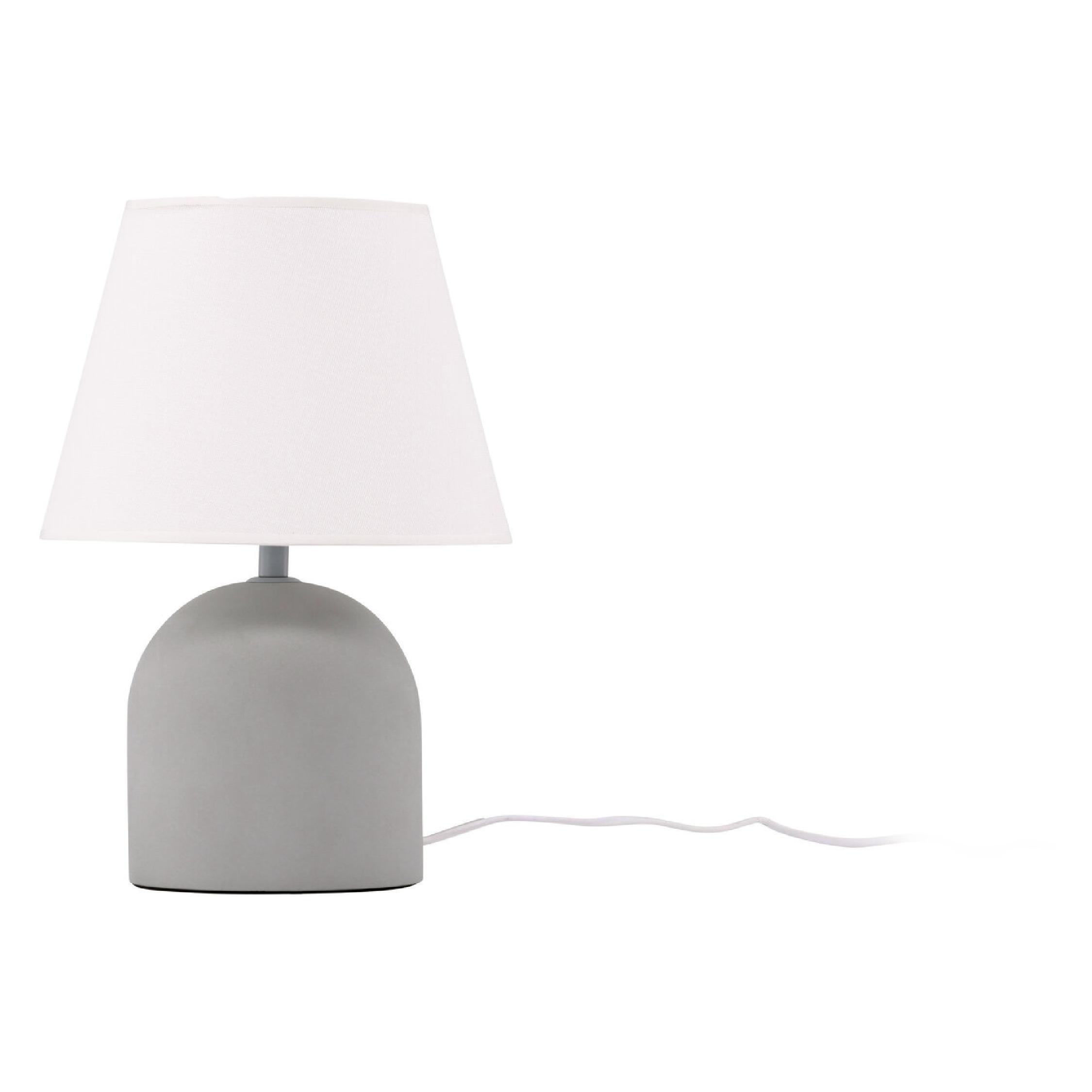 betonnen tafellamp met linnen kap afbeelding 3