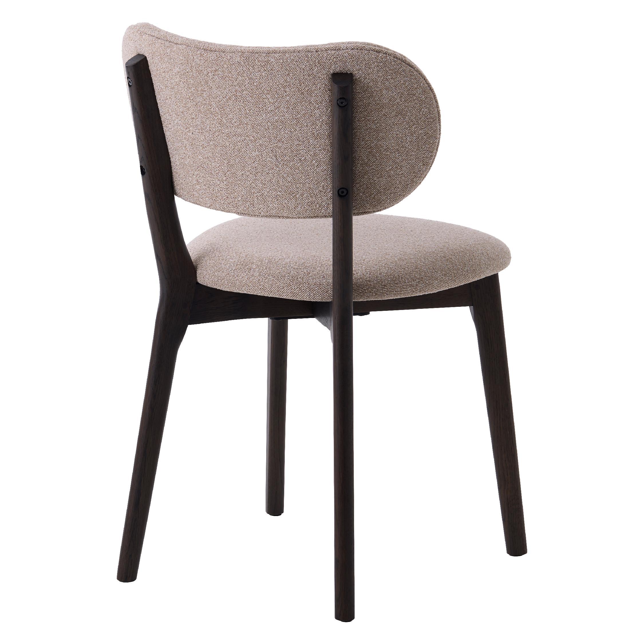 gestoffeerde eetkamerstoelen Lio bruin afbeelding 5