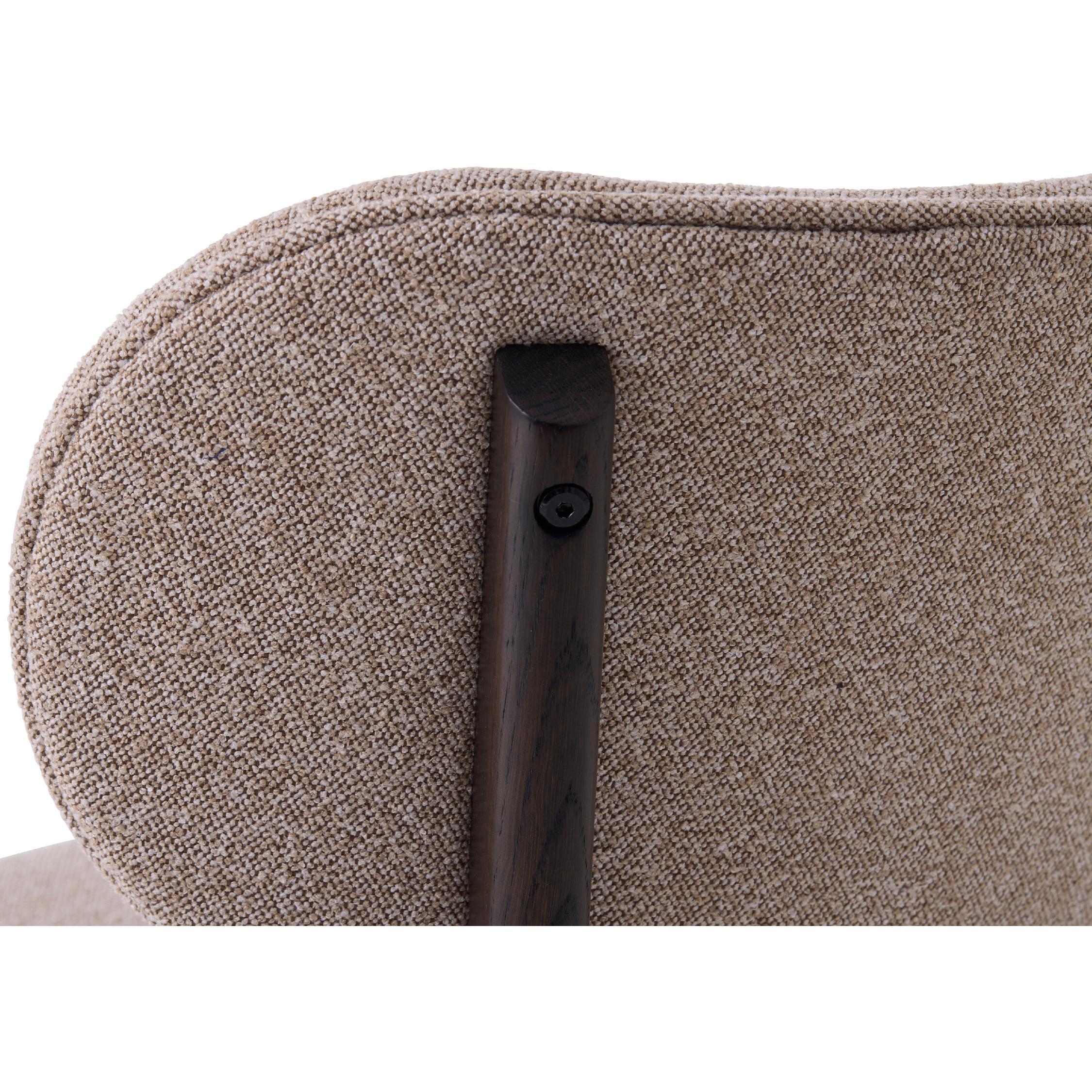 gestoffeerde eetkamerstoelen Lio bruin afbeelding 10