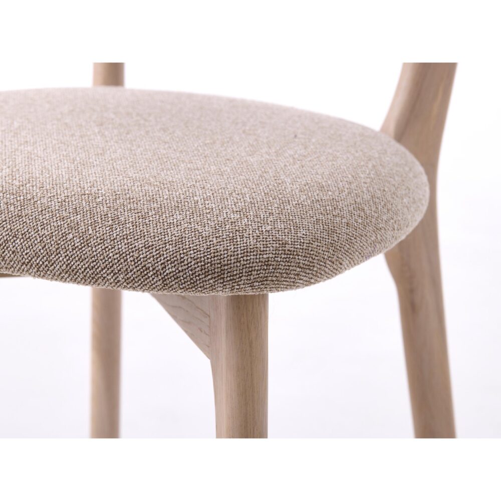 eiken eetkamerstoelen Lio zandkleur afbeelding 6