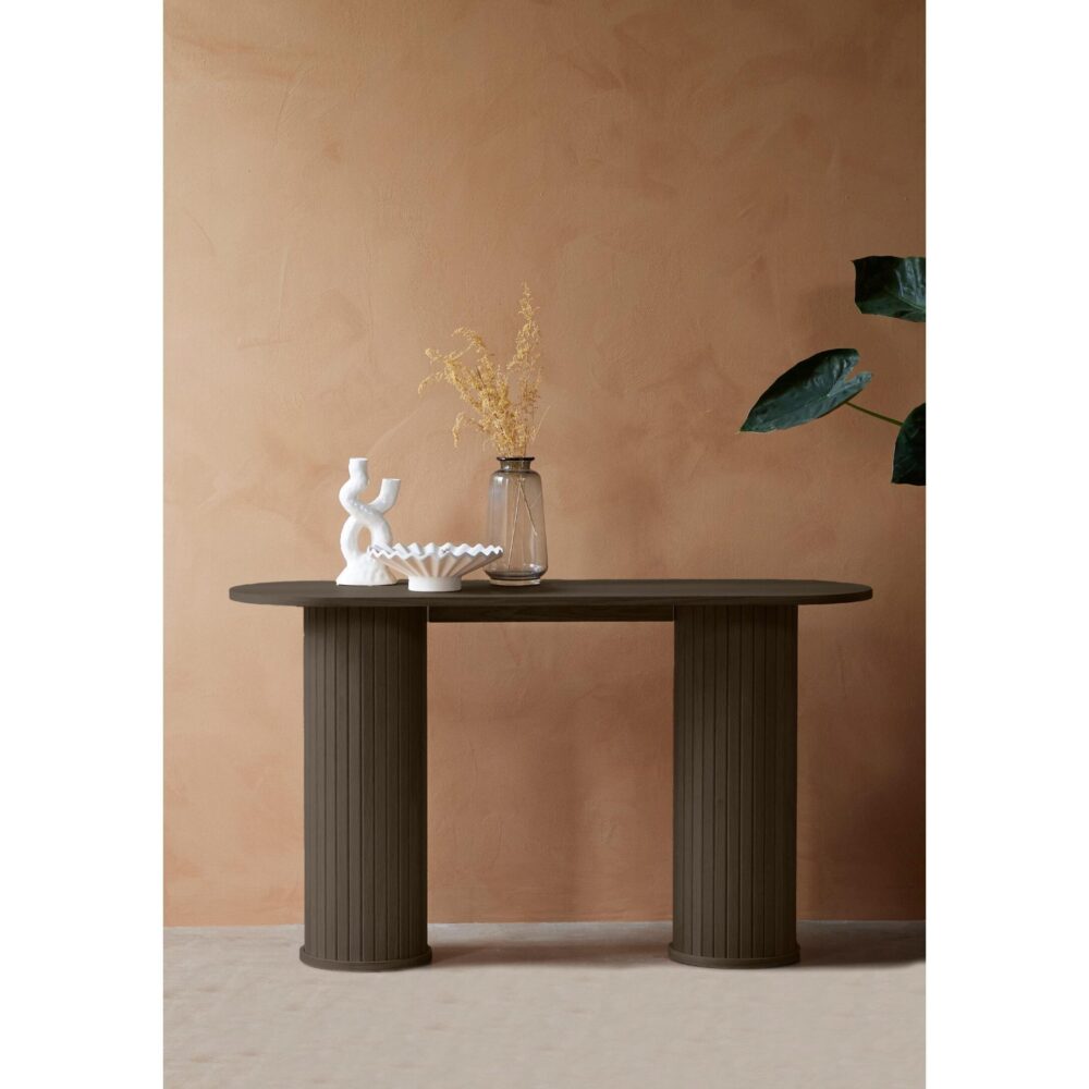 ovaal eikenfineer wandtafel Nova afbeelding 4