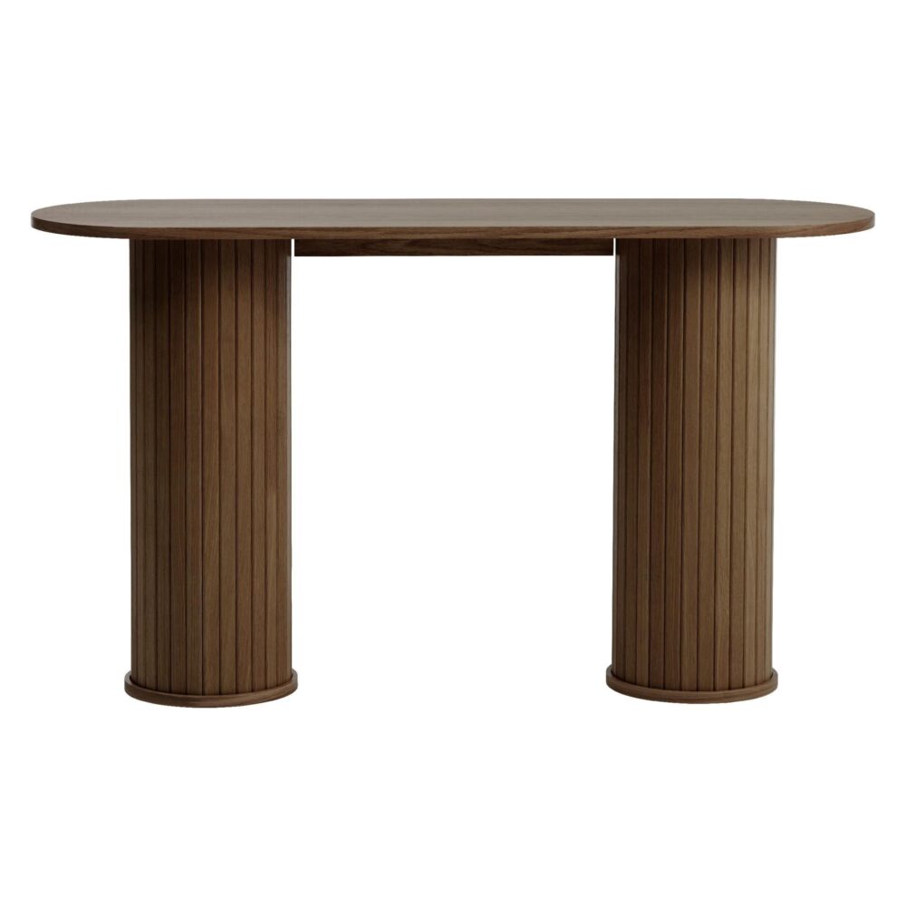 ovaal eikenfineer wandtafel Nova afbeelding 1