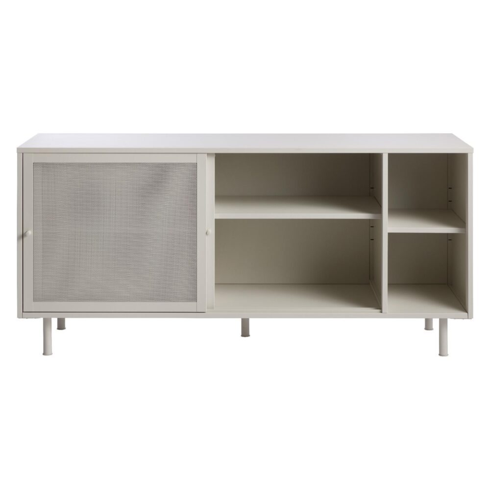 wit metalen dressoir Evin 160 cm met schuifdeuren afbeelding 3