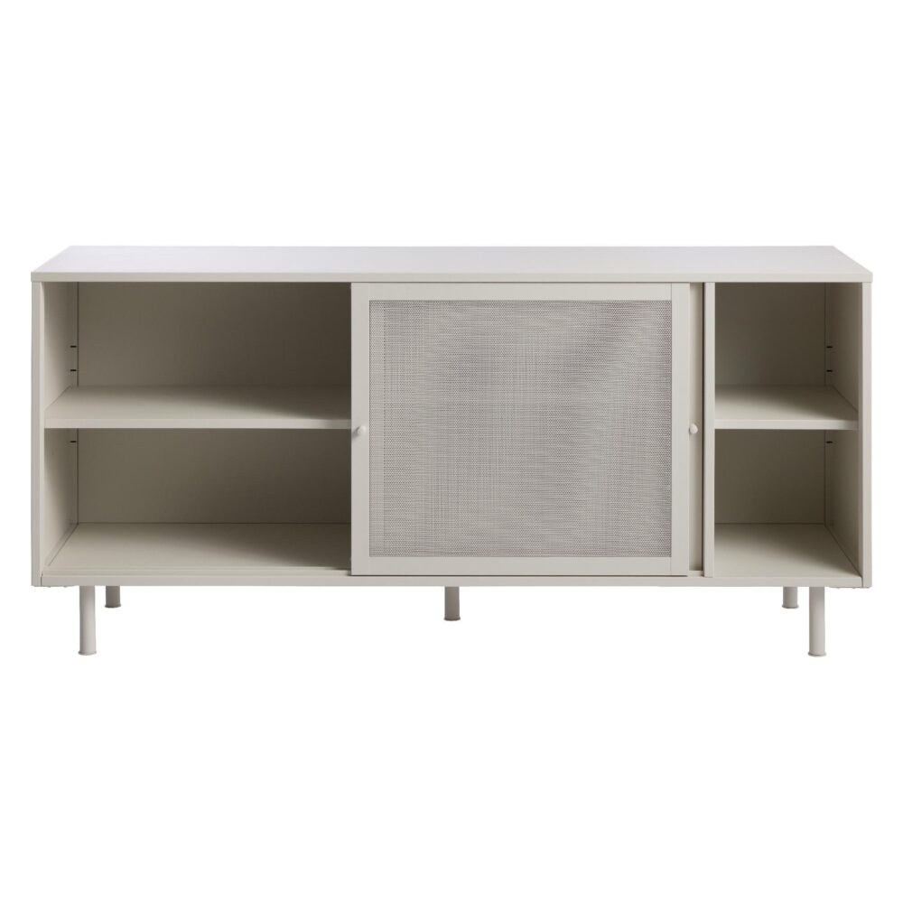 wit metalen dressoir Evin 160 cm met schuifdeuren afbeelding 2