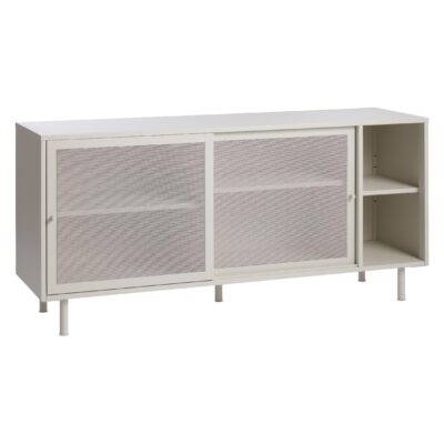 wit metalen dressoir Evin 160 cm met schuifdeuren afbeelding 4