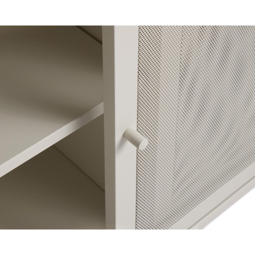 wit metalen dressoir Evin 160 cm met schuifdeuren afbeelding 6