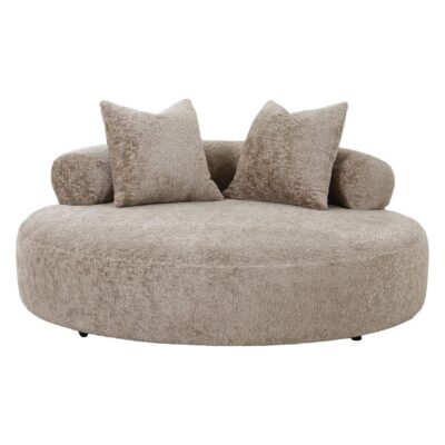 ronde chenille daybed slaapbank afbeelding 2