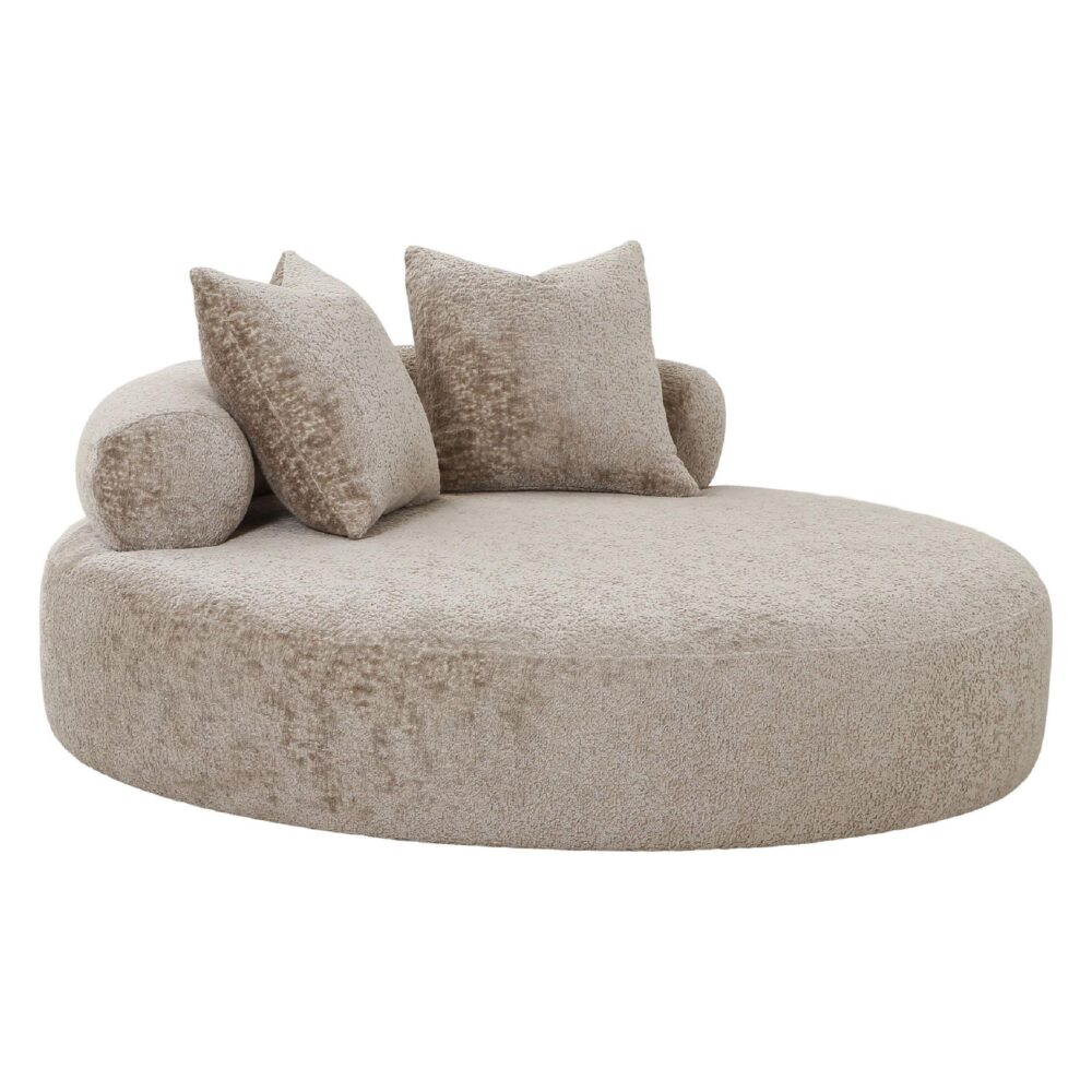 ronde chenille daybed slaapbank afbeelding 1