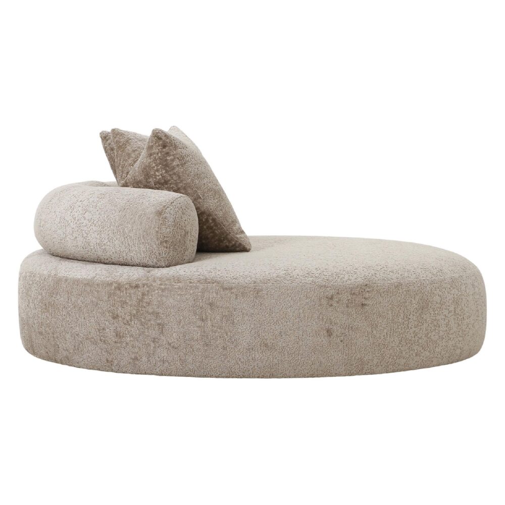 ronde chenille daybed slaapbank afbeelding 3