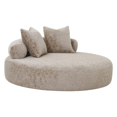 ronde chenille daybed slaapbank afbeelding 1