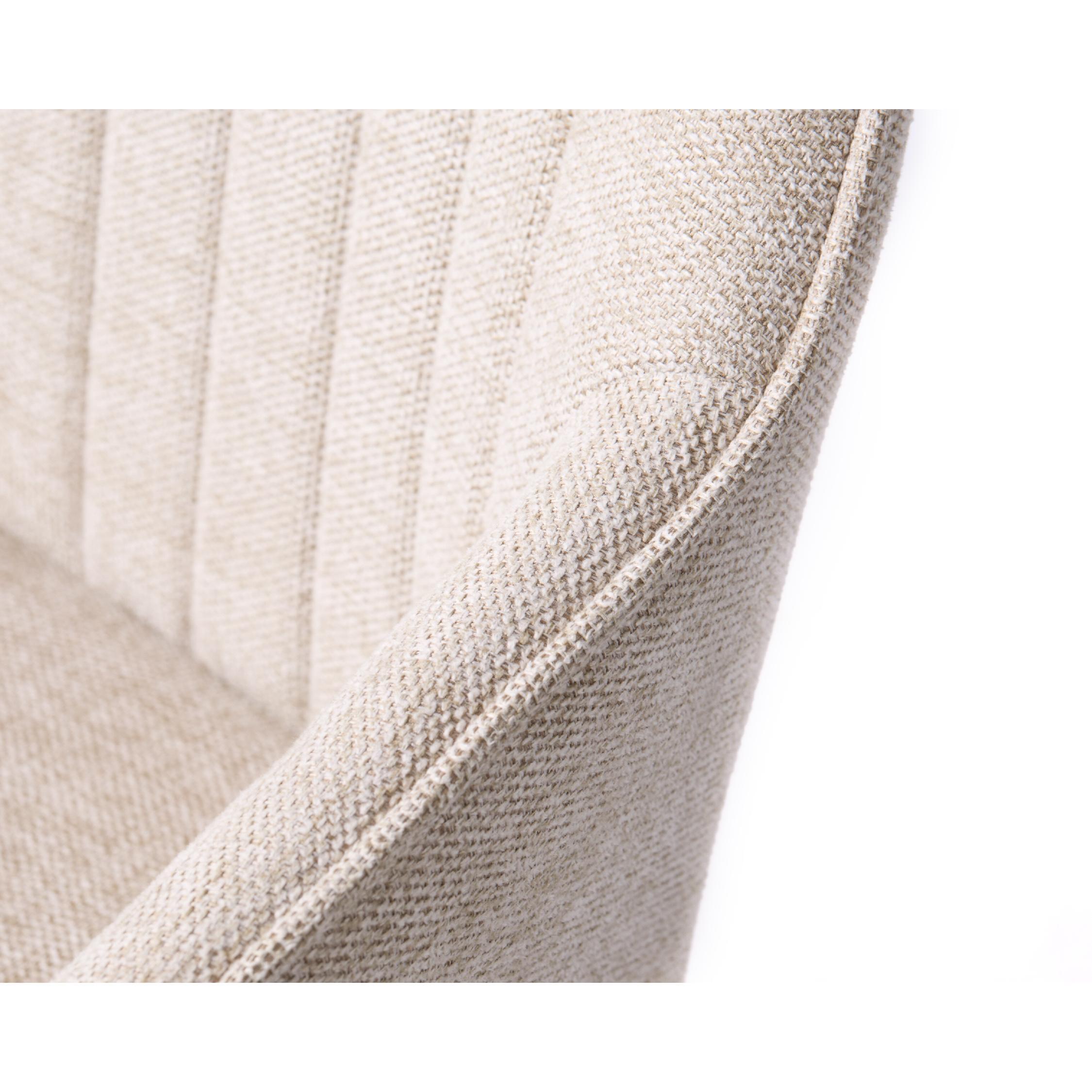 zandkleurige eetkamerstoelen met armleuning Zane afbeelding 6