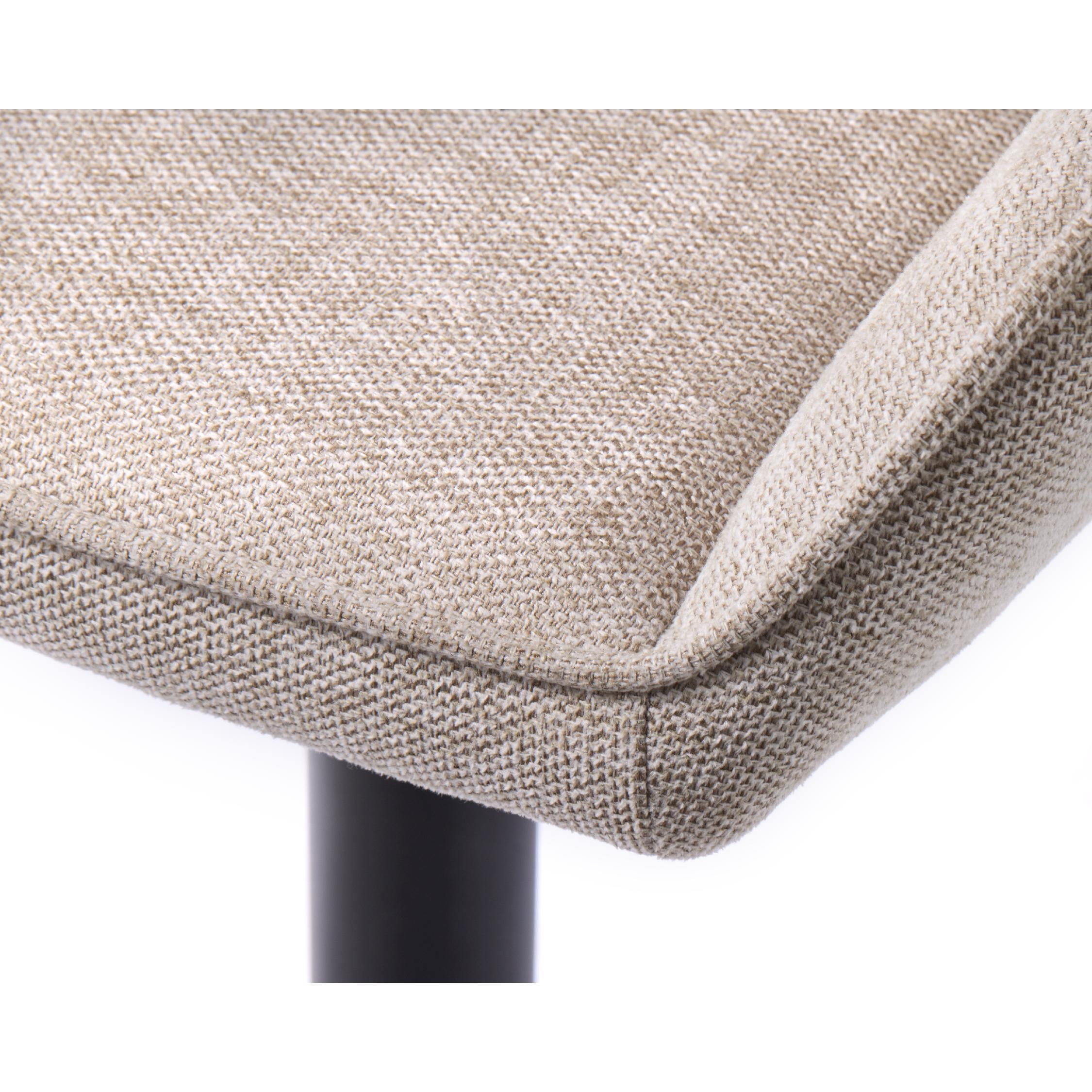 zandkleurige eetkamerstoelen met armleuning Zane afbeelding 11