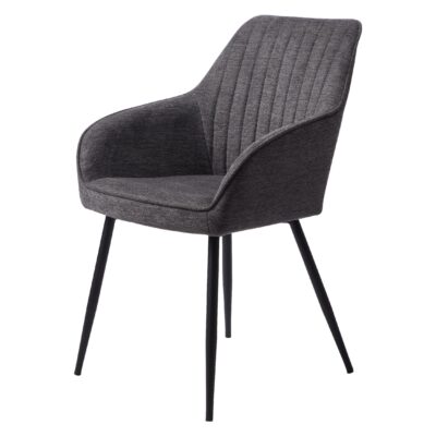 donkergrijze eetkamerstoelen Zane met armleuningen afbeelding 1