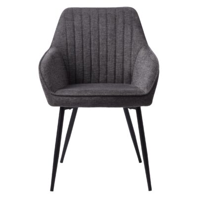 donkergrijze eetkamerstoelen Zane met armleuningen afbeelding 3