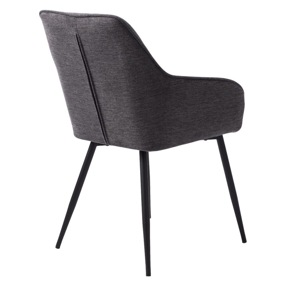 donkergrijze eetkamerstoelen Zane met armleuningen afbeelding 4